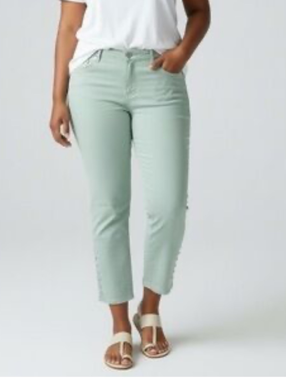 Chico's So Slimming Girlfriend Slim Leg Ankle Jeans.